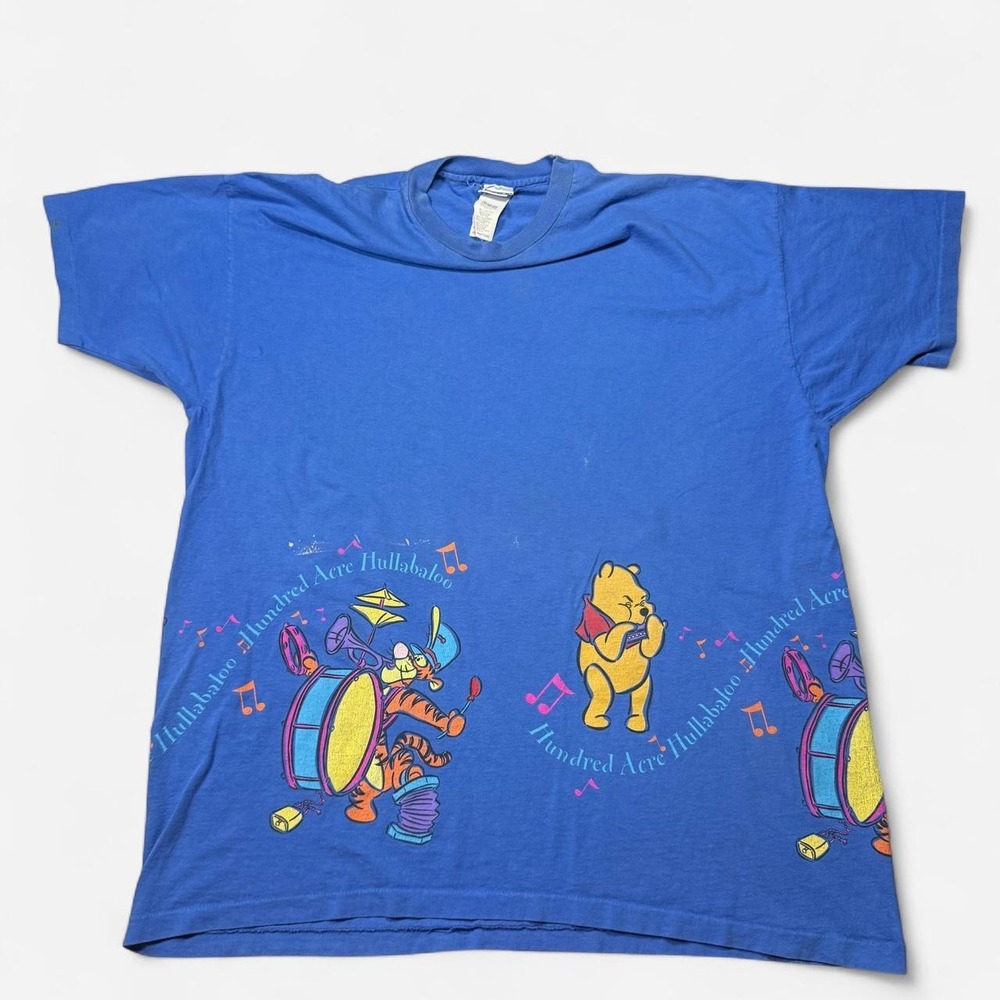 Vintage 90s Single Stitch Winnie the Pooh and Friends Band T Shirt XL Disney